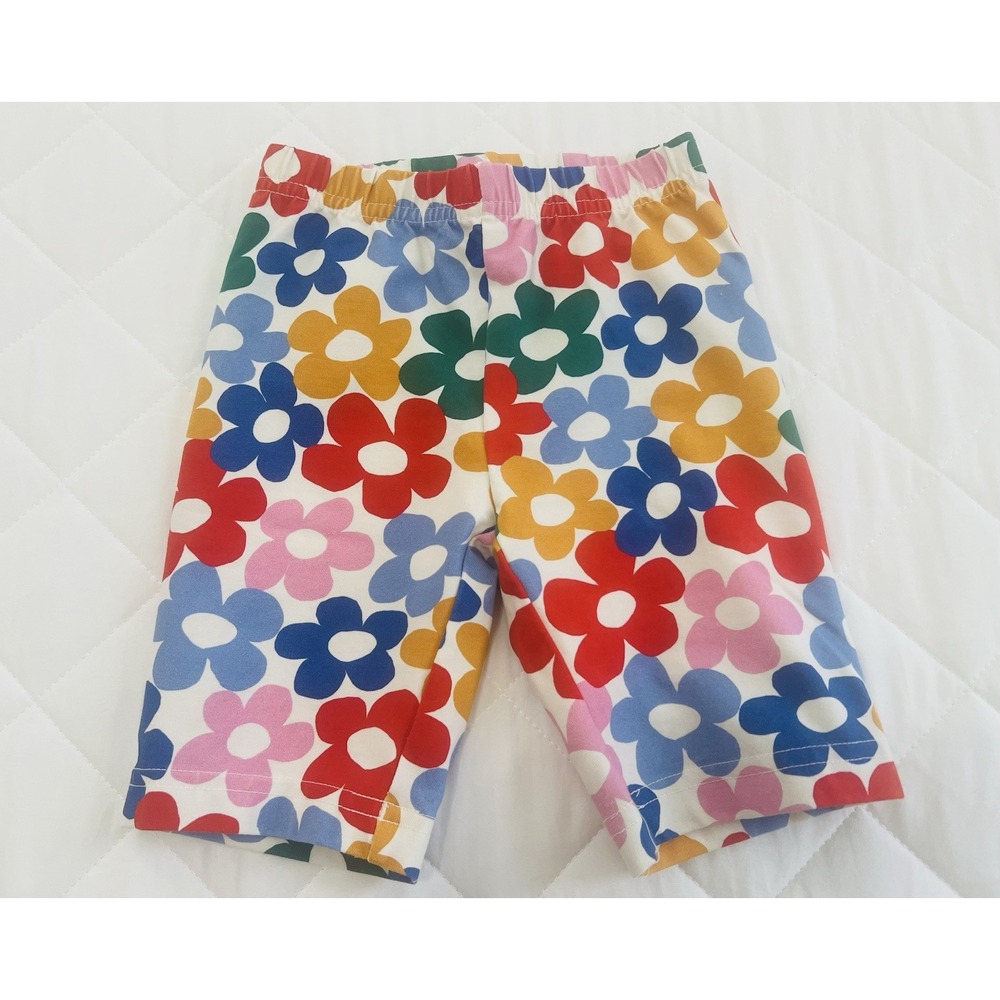 Hanna Andersson Girls Floral Pants Retro Mod Flower Print Elastic Waist Size 5